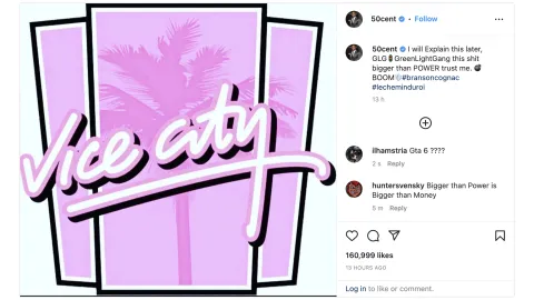 50 Cent Vice City Instagram March 1 2023