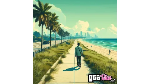 Beach Stroll Concept Art (AI Generated By Psy)