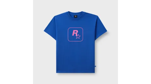 Blue Rockstar Games Logo Tee