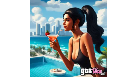 Cocktail Girl Concept Art (AI Generated By Psy)