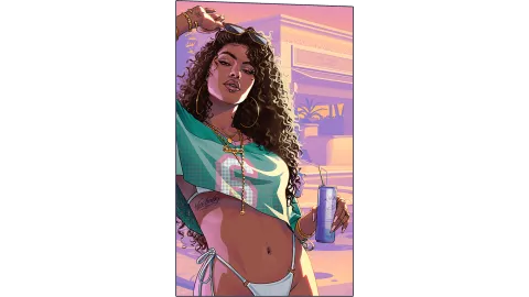 GTA 6 Cover Art Vice Baby Cover Girl