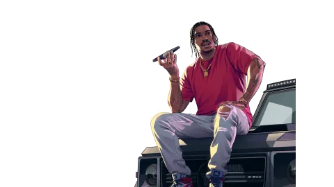 GTA VI Dre'Quan Priest Artwork (Transparent)
