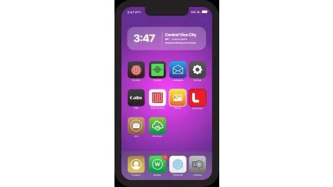 GTA VI Fan Concept Mobile Phone Screen By Bananacruiser