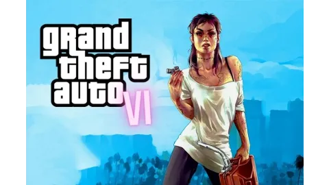 GTA VI Fan Logo With Fire Girl