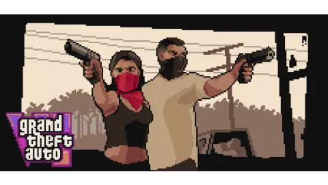 GTA VI Jason And Lucia Pixel Art By Molty