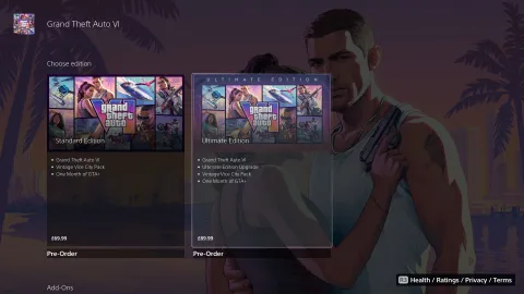 GTA VI Pre-order Playstation 5 Editions