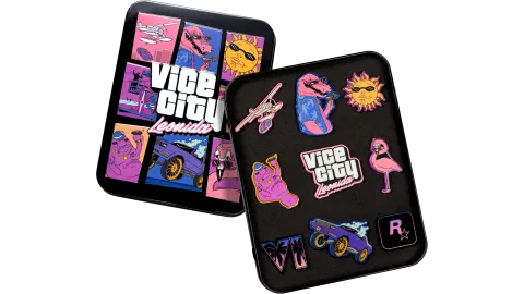 GTA VI Collectors Vice City Leonida Pin Set Transparent