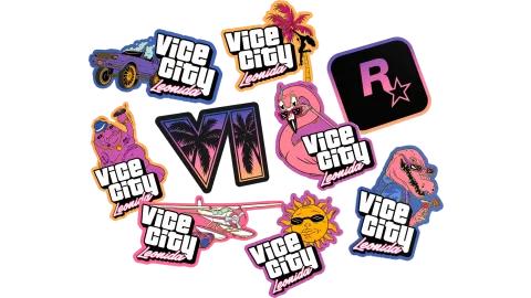 GTA VI Collectors Vice City Leonida Stickers Transparent