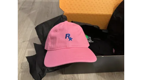 iGTA GTA 6 Merch Box Pink Rockstar Cap