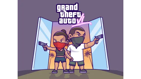 Jason And Lucia Robbing Illustration Design By Catalyst