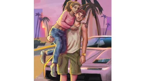 Lucia And Jason Artwork By Hannovah