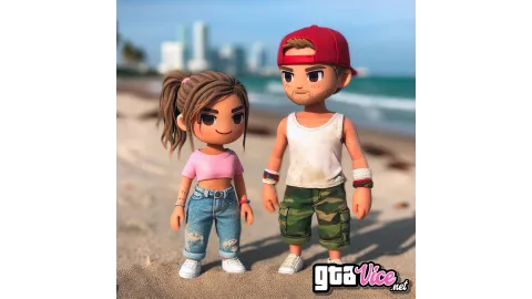 Lucia and Jason Beach Dolls Concept Art (AI Generated By Psy)