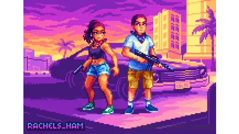 Lucia And Jason Pixel Art By Rachels Ham