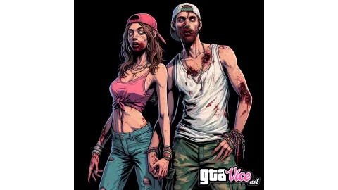 Lucia and Jason Zombies Concept Art (AI Generated By Psy)