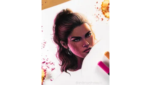 Lucia Drawing By andersonfrateschi