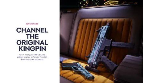 Official GTA 6 Website Vintage Vice City Pack Weapon Pattern