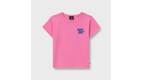 Pink Grand Theft Auto VI Women’s Cropped Baby Logo Tee