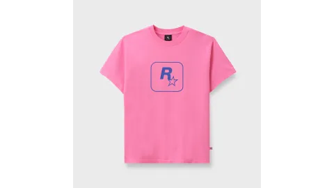Pink Rockstar Games Logo Tee