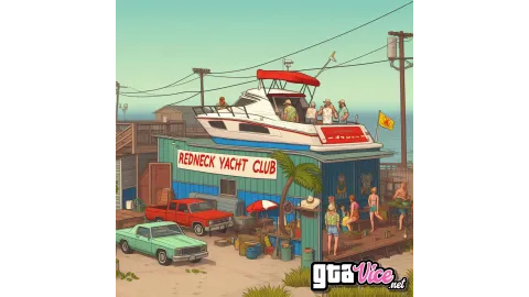 Redneck Yacht Club Concept Art (AI Generated By Psy)