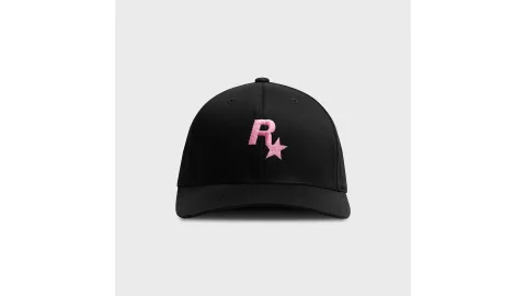 Rockstar Baseball Cap: Black and Pink