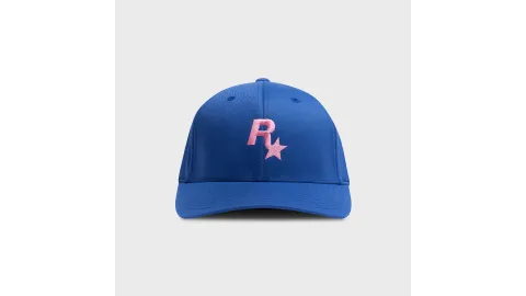 Rockstar Baseball Cap: Blue and Pink