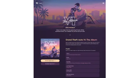 Rockstar Games Official Website GTA 6 Music Update