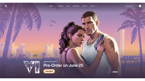 Rockstar Website GTA 6 Pre Order Slider