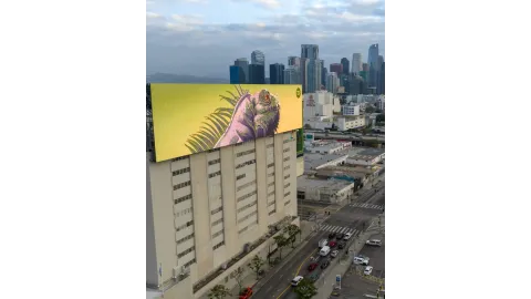 Spotify GTA 6 Billboard Iguana
