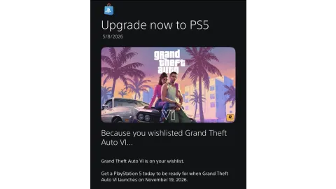 Upgrade Now To PS5 GTA VI