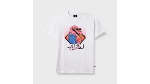 White Grand Theft Auto VI Macca the Gator Tee
