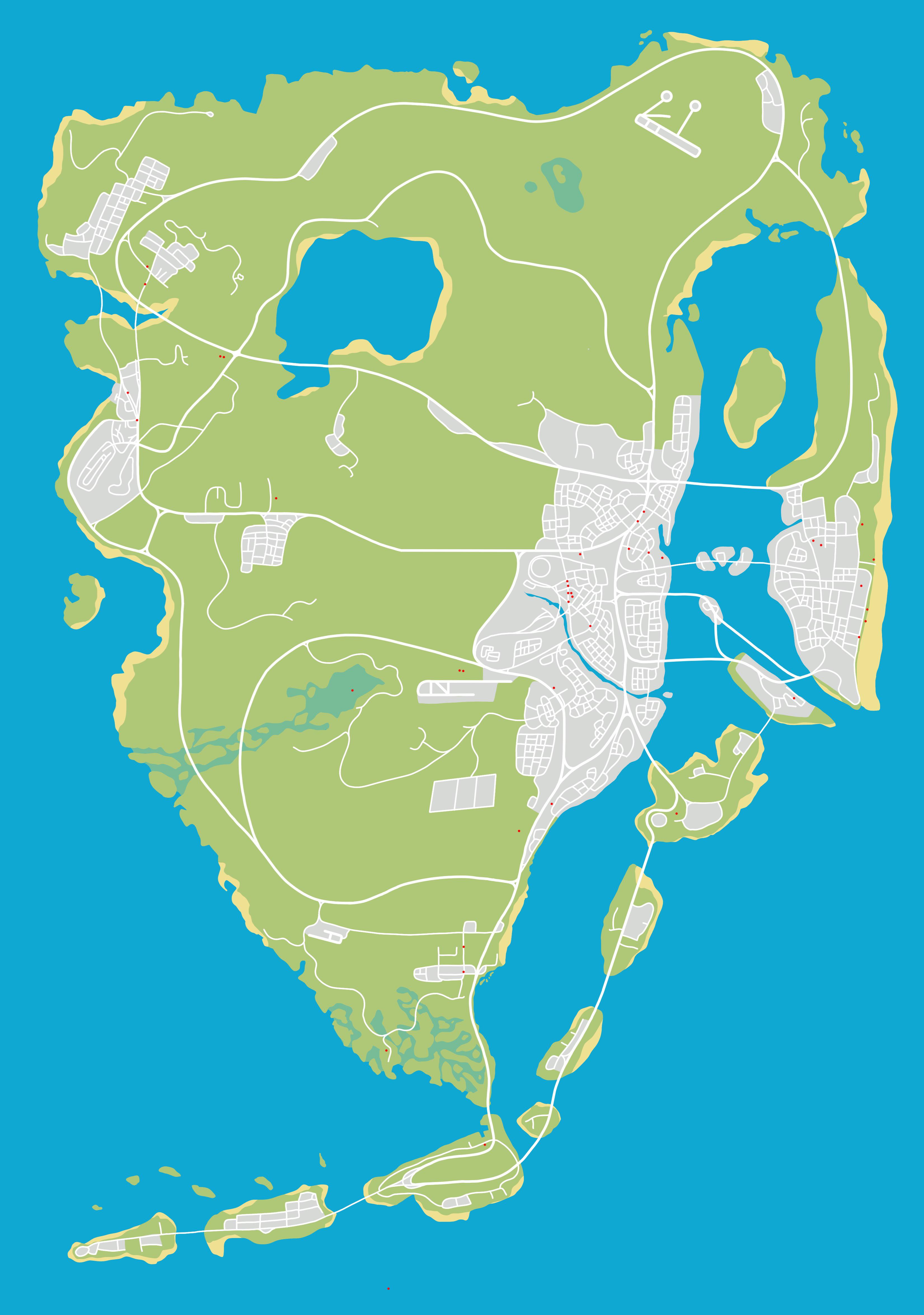 GTA VI Fan Concept Map By Asger GTAVice GTA VI Fan Concept Map By Asger GTAVice