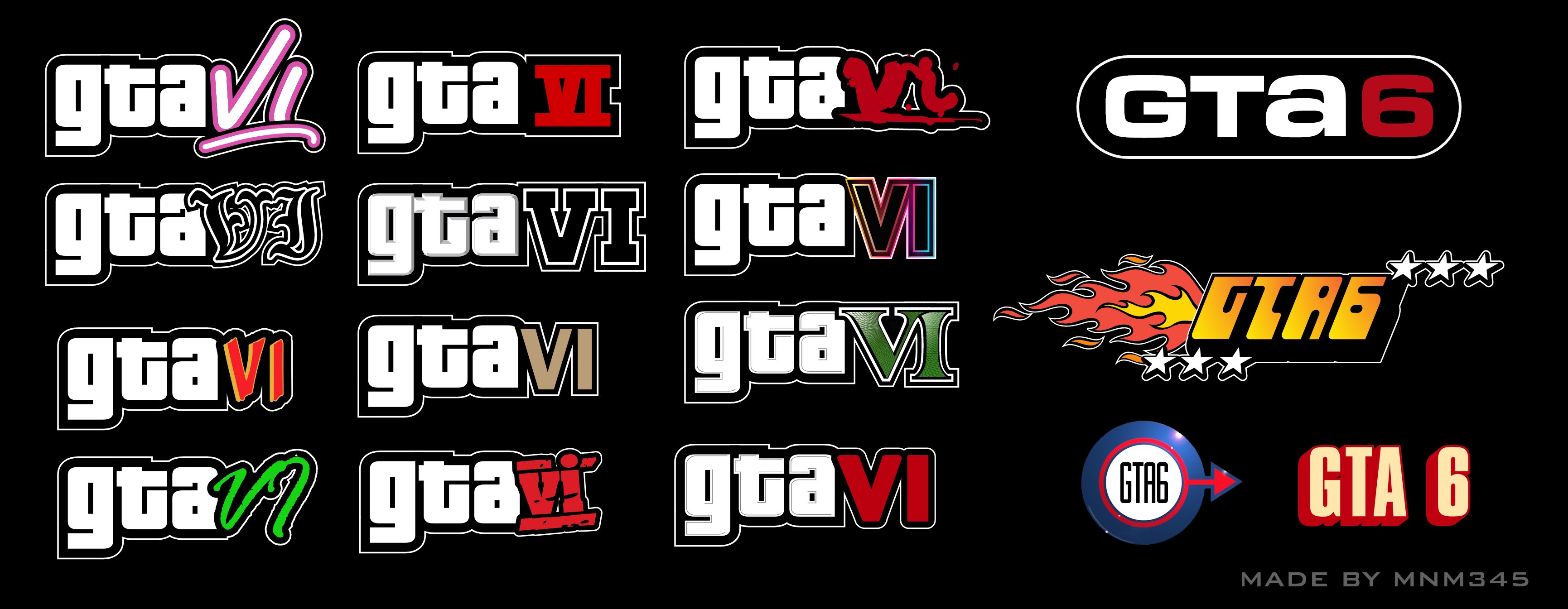 GTA VI Logos In Previous Styles By mnm345