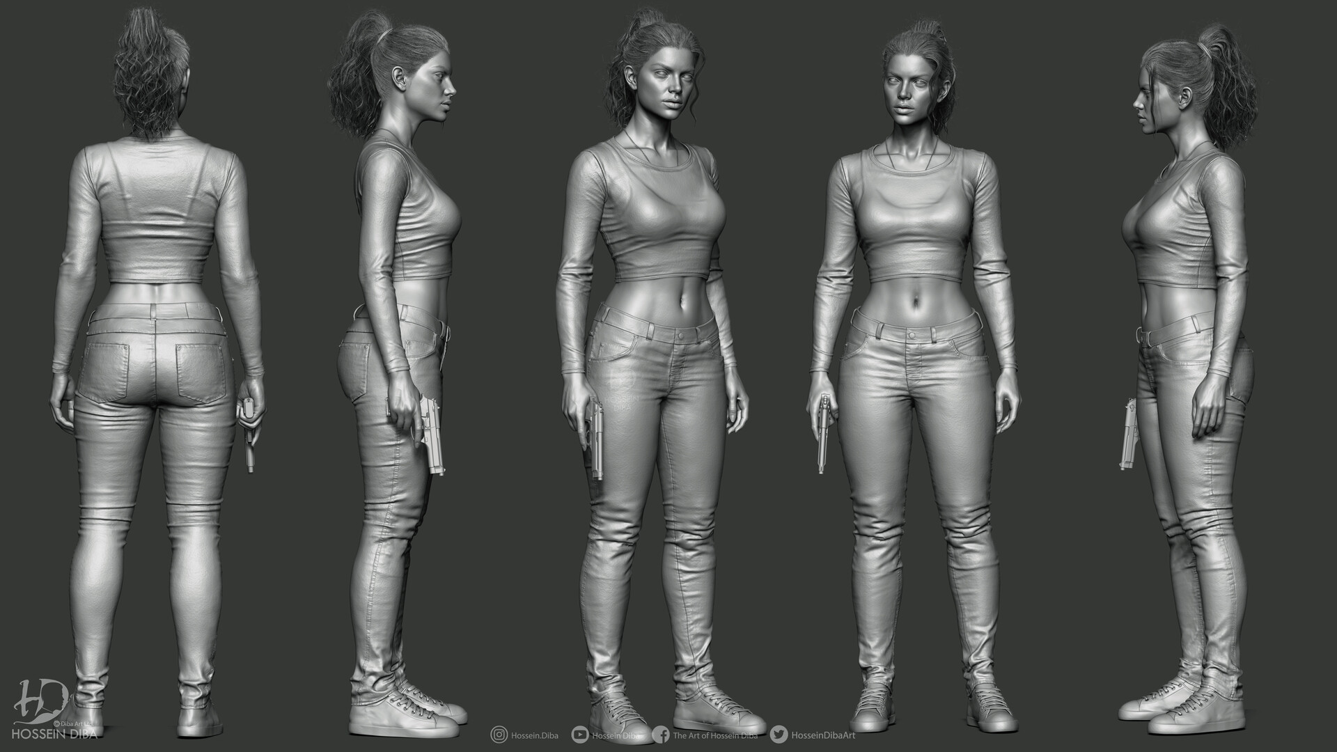 Creating Lucia - Hossein Diba's 3D Model of GTA 6's Female Protagonist 