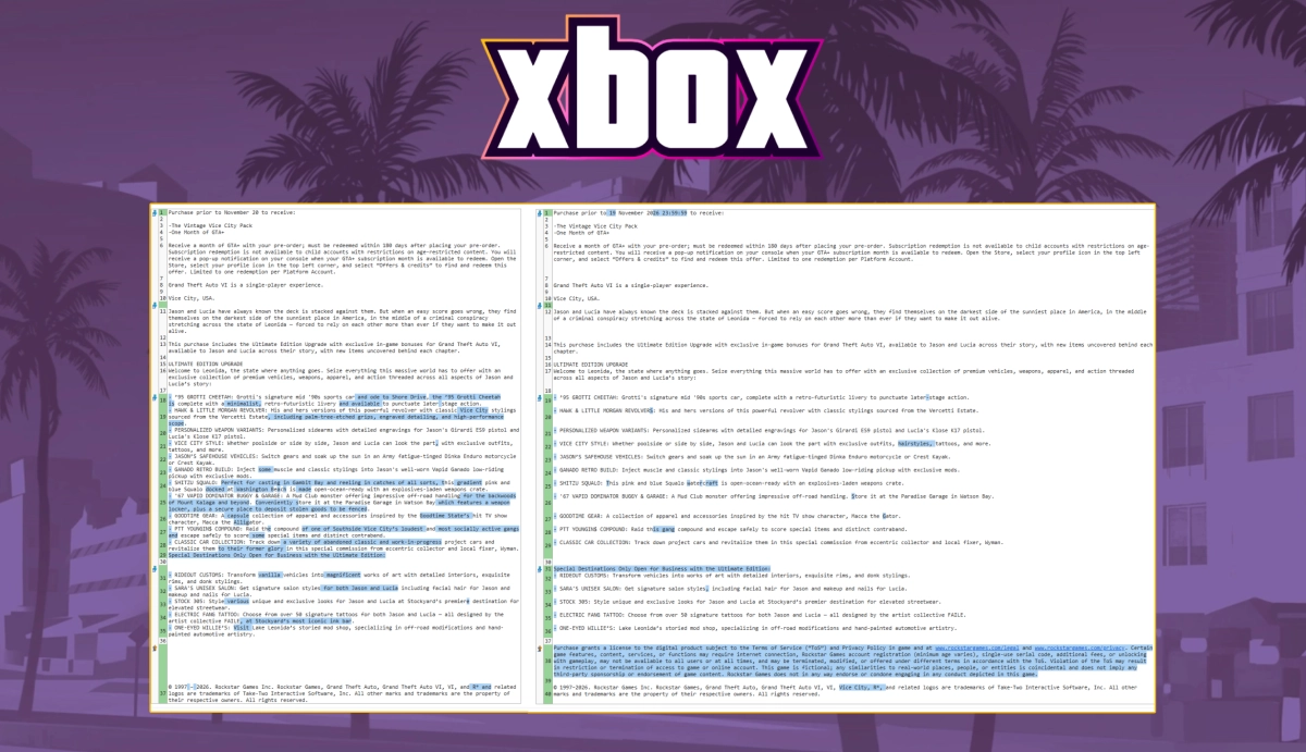 GTA VI Xbox Store Description