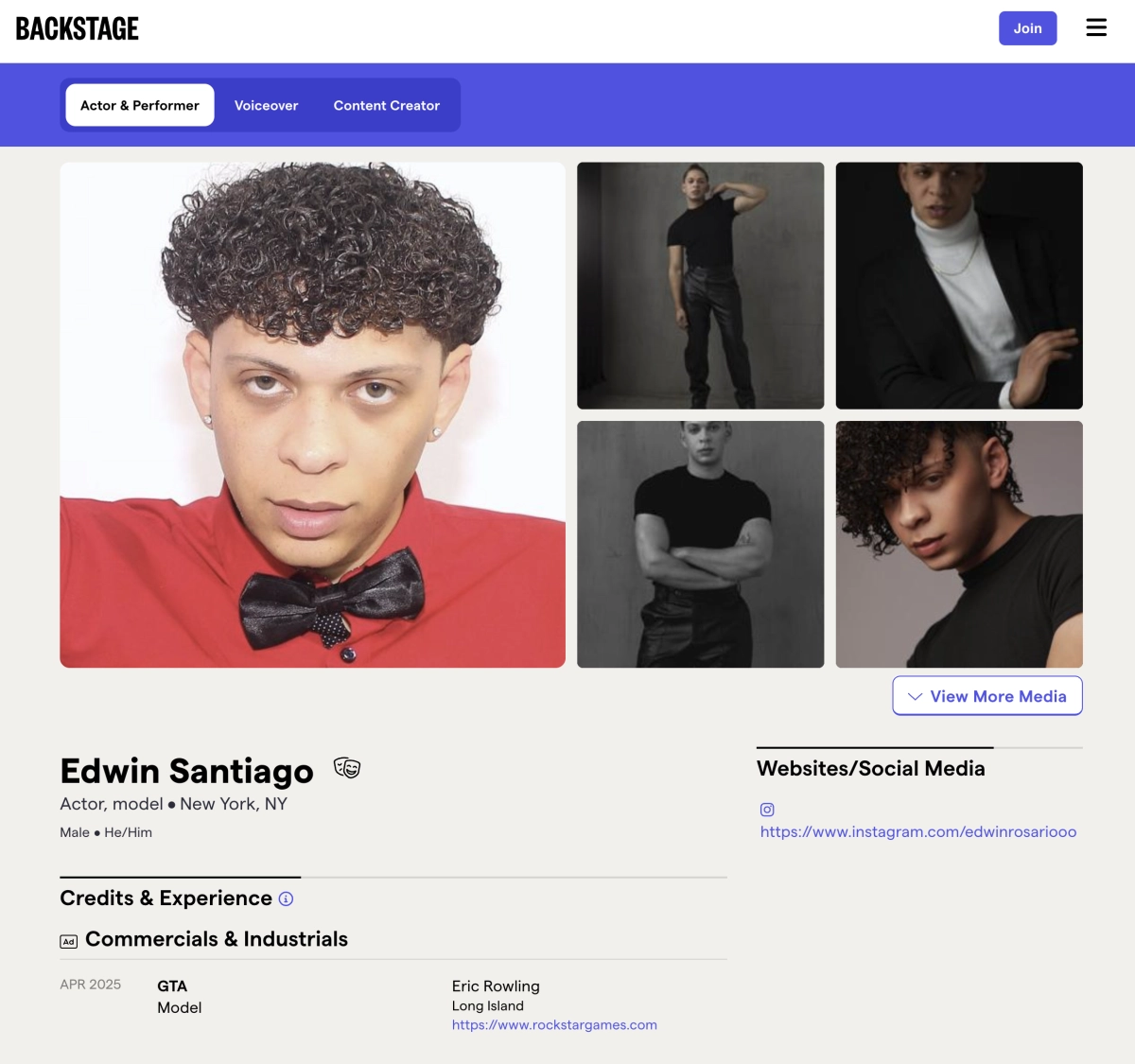 Possible GTA 6 Acting Credit Edwin Santiago