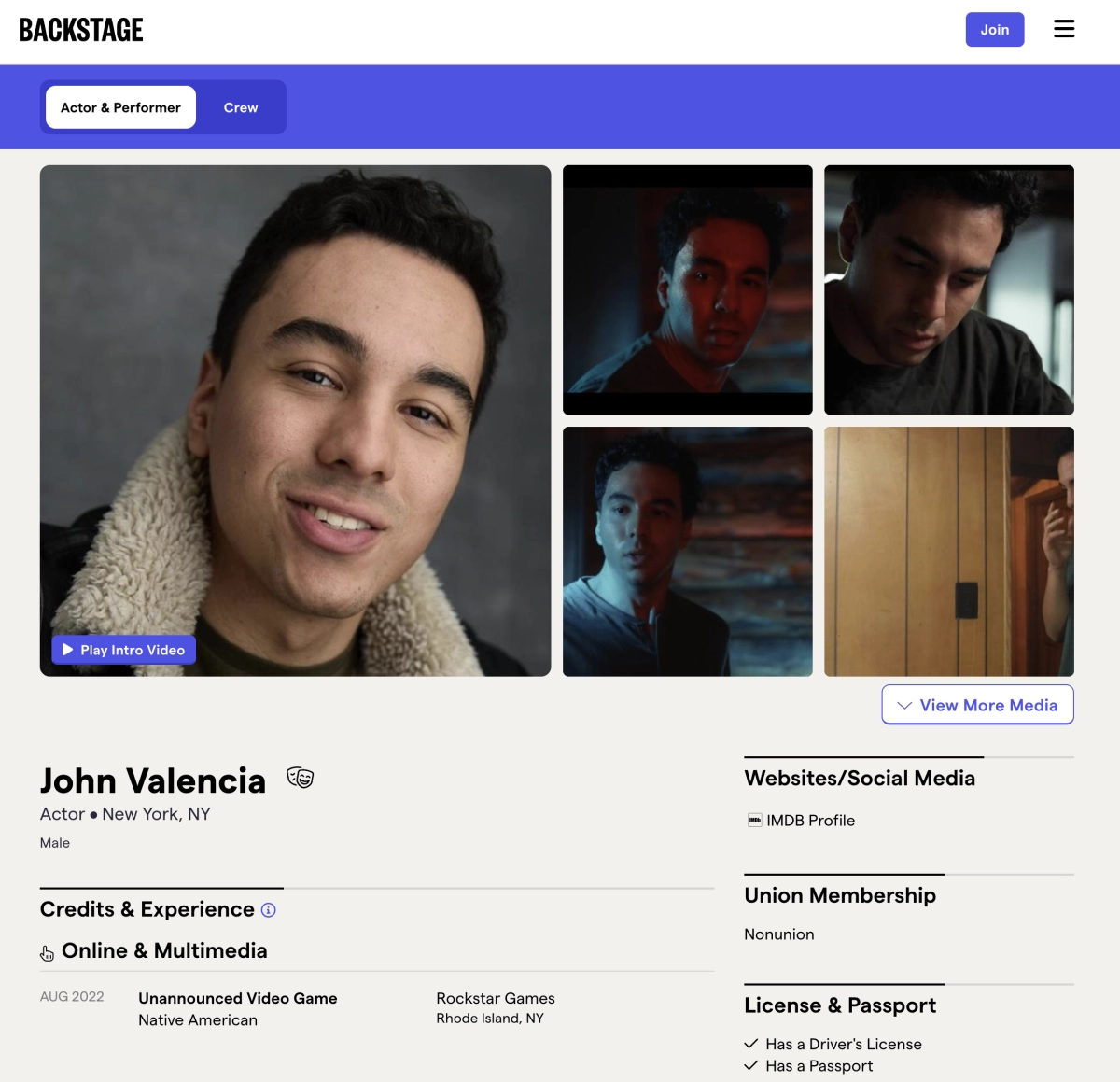 Possible GTA 6 Acting Credit John Valencia