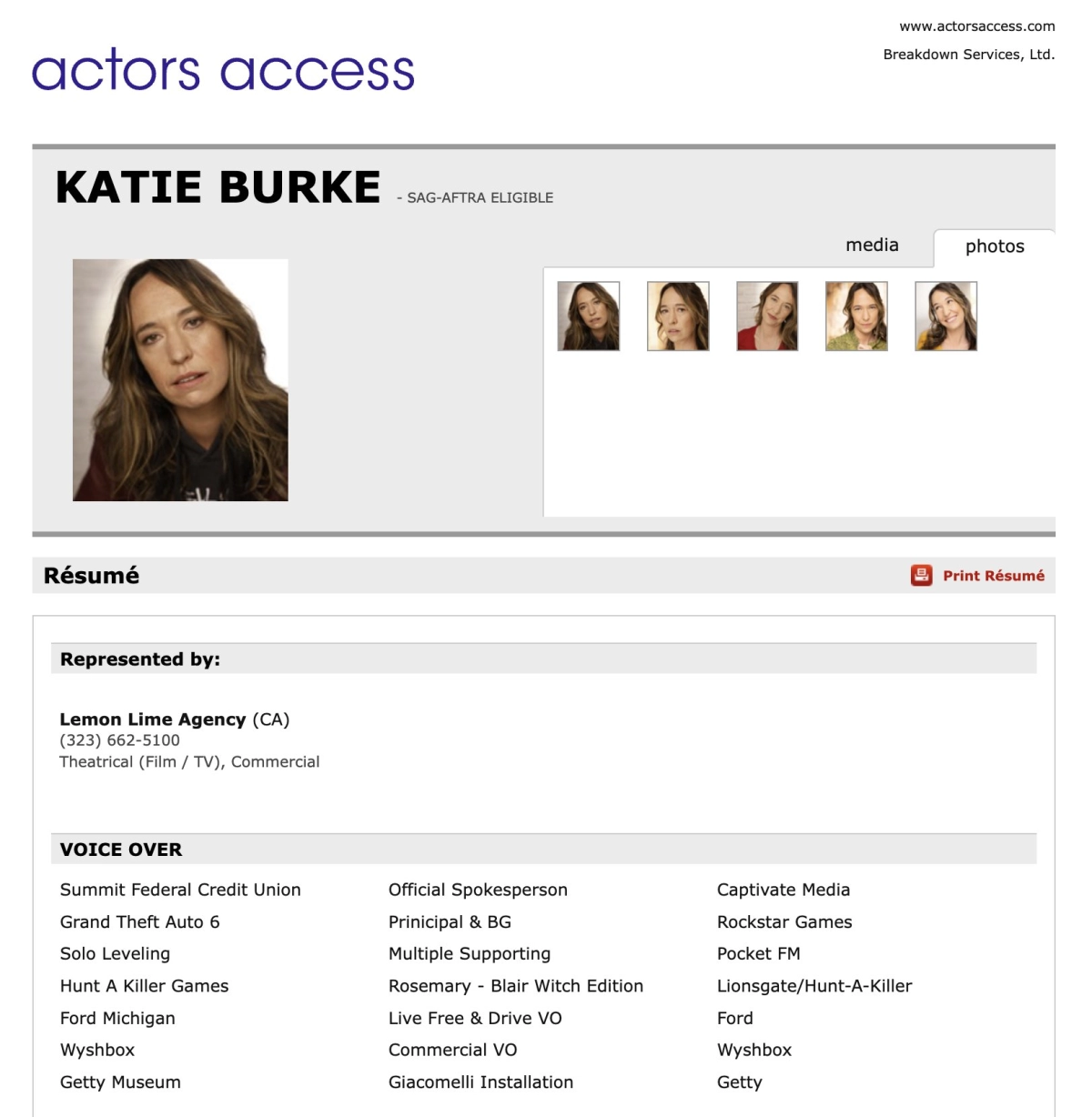 Possible GTA 6 Acting Credit Katie Burke