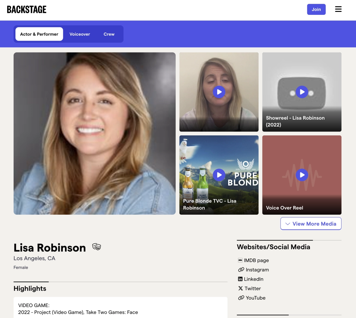 Possible GTA 6 Acting Credit Lisa Robinson