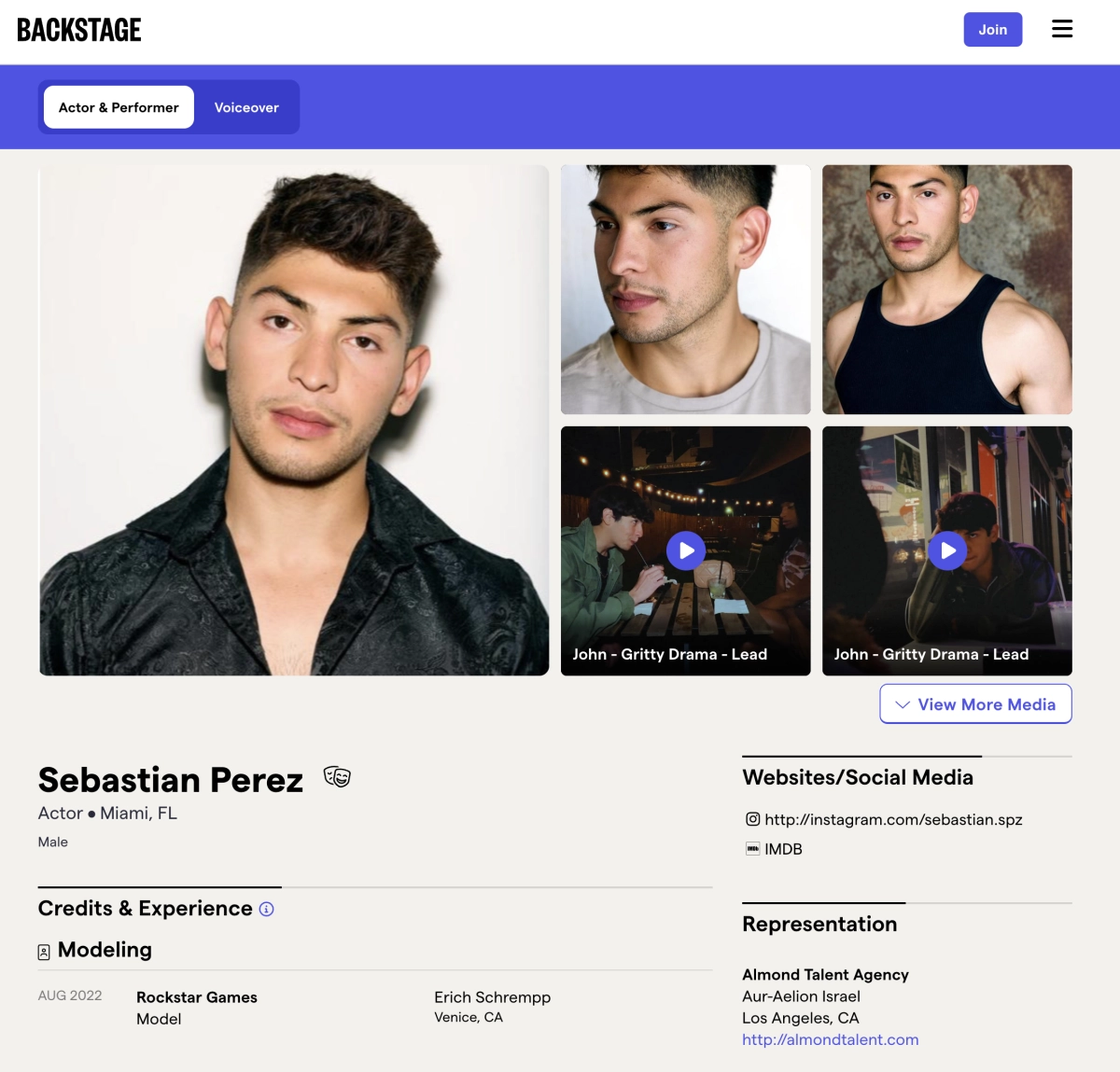 Possible GTA 6 Acting Credit Sebastian Perez