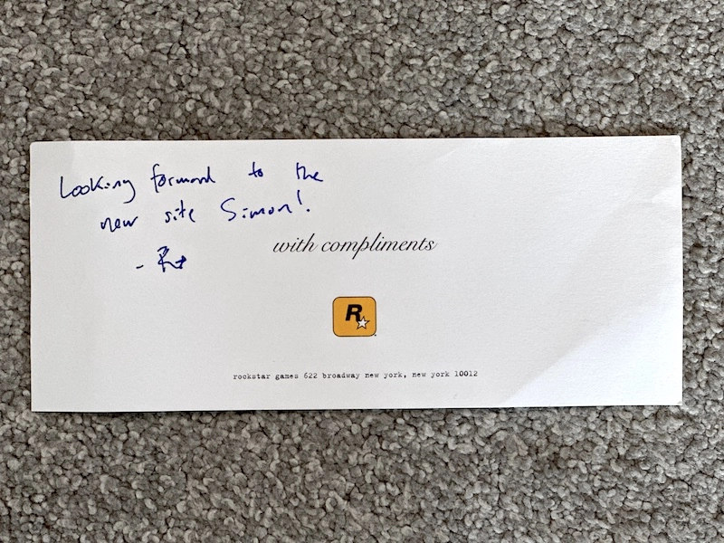 With Compliments Rockstar New York Slip Personal Message