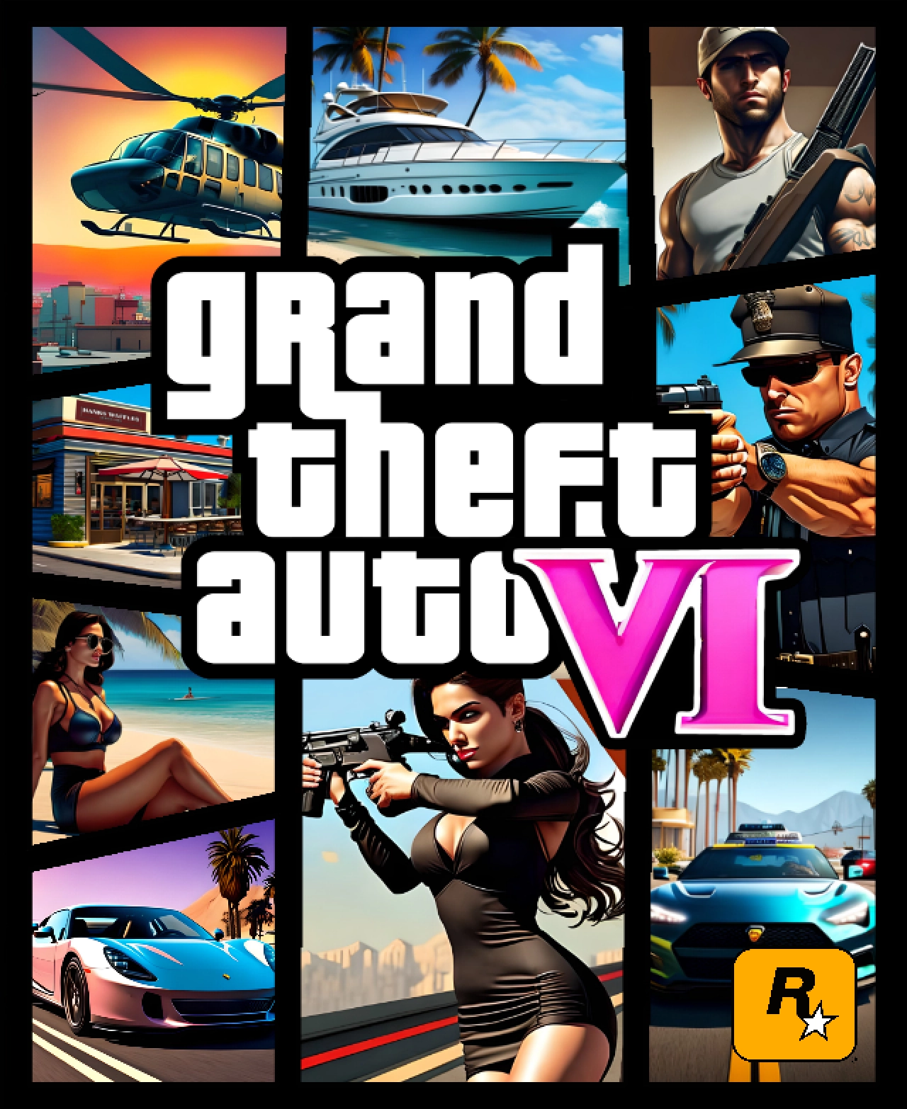 AI Generated GTA VI Box Art By Ram_N