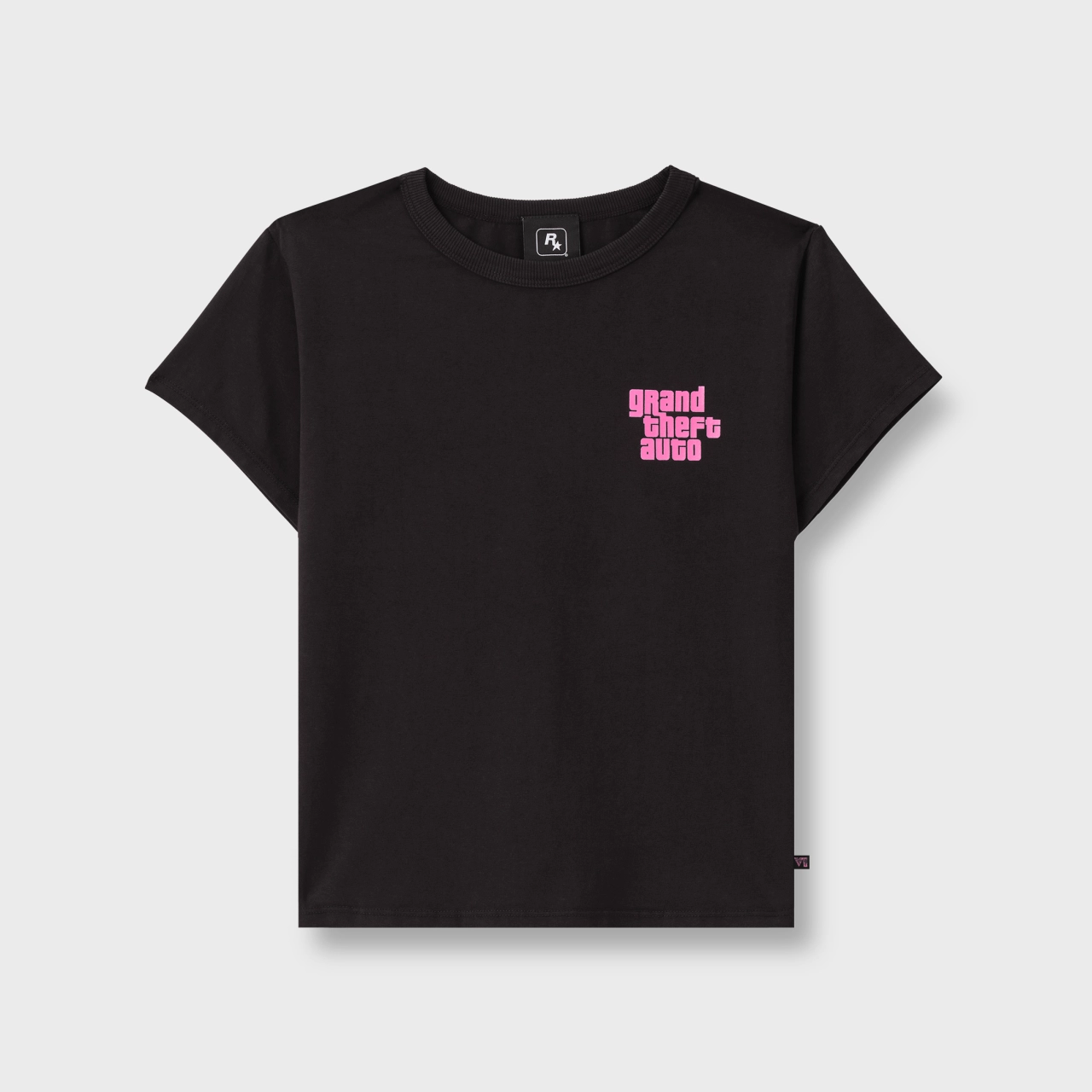 Black Grand Theft Auto VI Women’s Cropped Baby Logo Tee