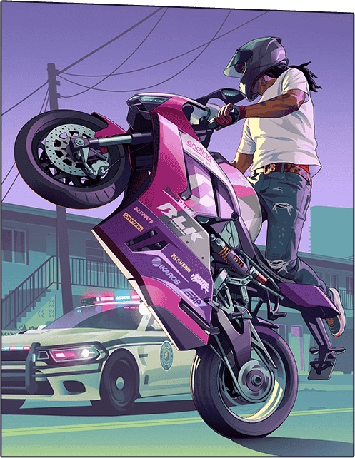 GTA 6 Cover Art Motorbike