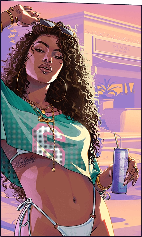 GTA 6 Cover Art Vice Baby Cover Girl