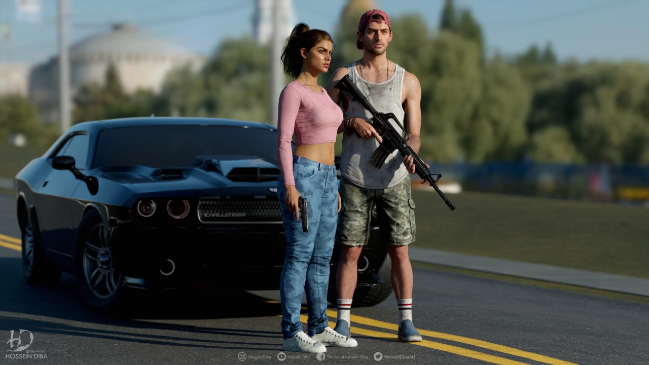 GTA 6 Jason And Lucia 3D Model By Hossein Diba 22