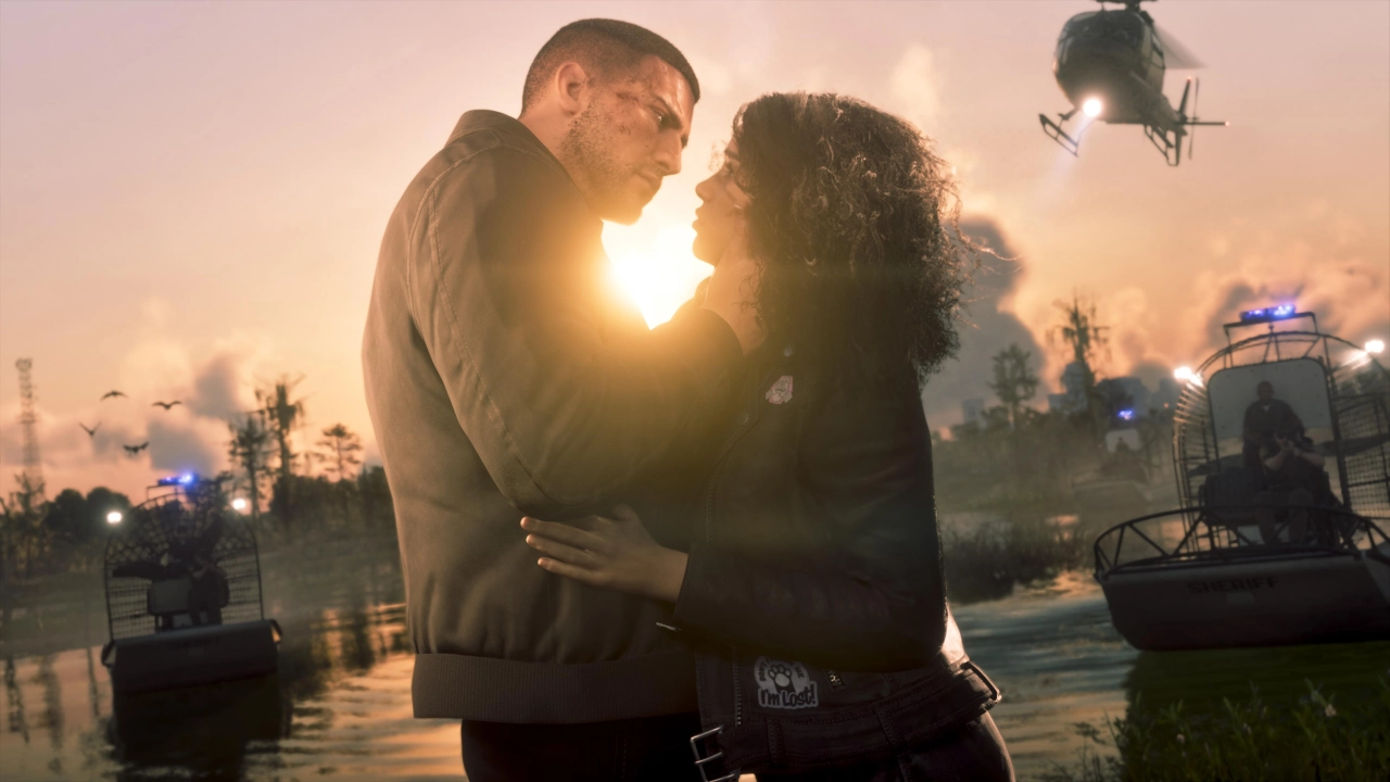GTA 6 Jason and Lucia Kiss Surrounded By Cops