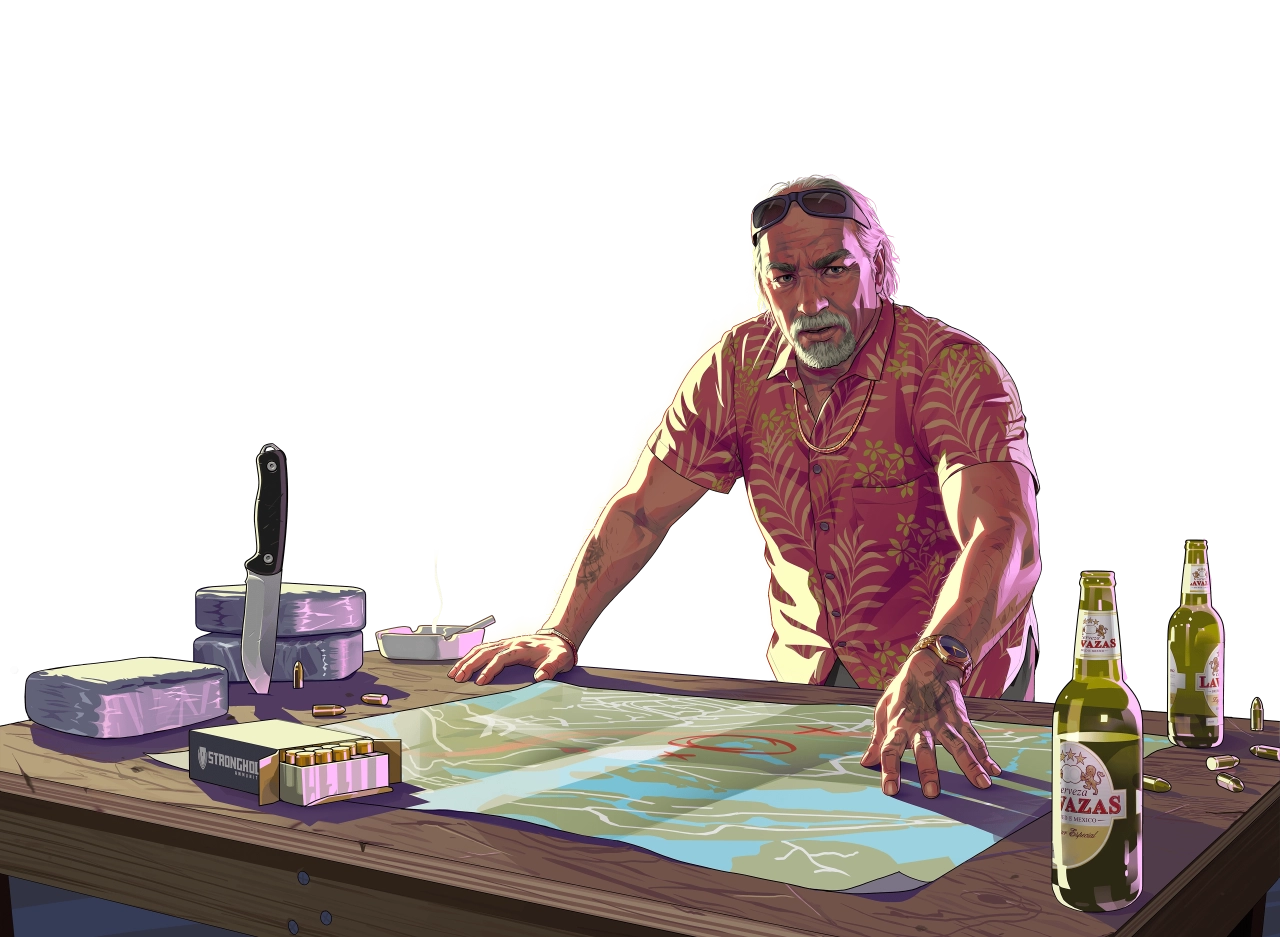 GTA VI Brian Heder Artwork (Transparent)