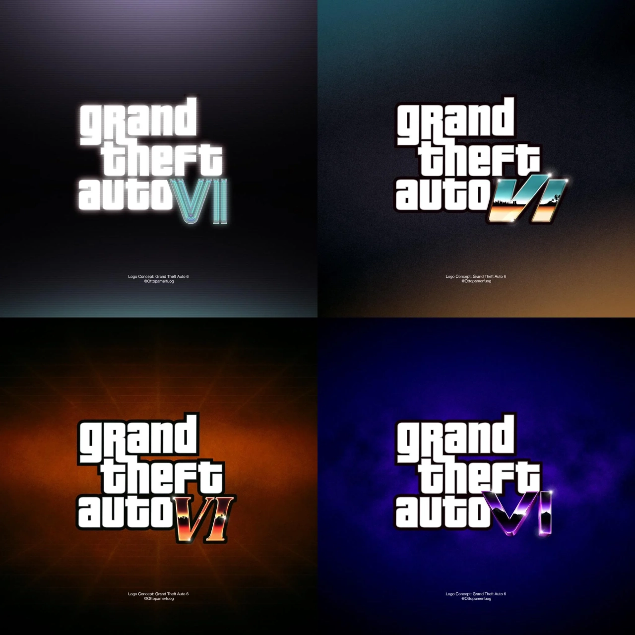 GTA VI Concept Logos By Ottopamerfuog