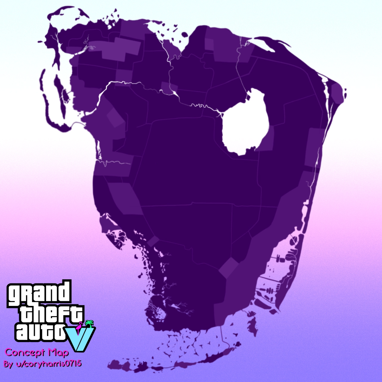 GTA VI Concept Map By coryharris0715