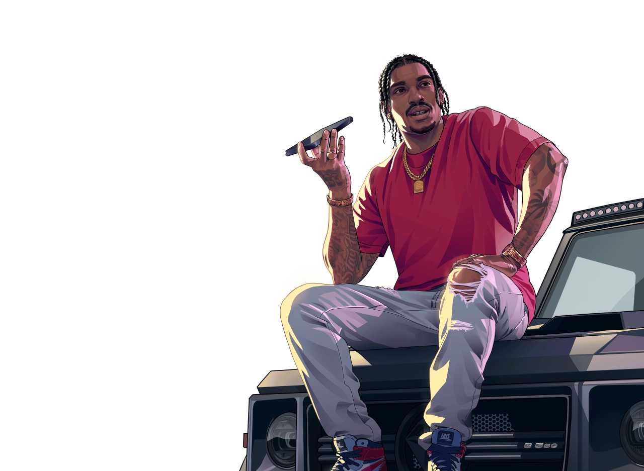 GTA VI Dre'Quan Priest Artwork (Transparent)